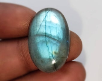 Cabochão oval de labradorita, gema natural, 26 quilates (16x21x7 mm)