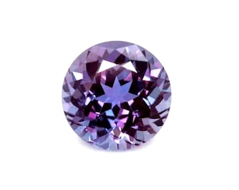 Faceted Round Alexandrite Gemstone: Color Change Stone, June Birthstone  (5-10 MM)