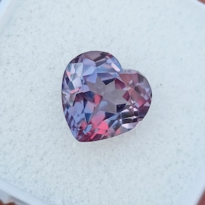 Personalized Ring | Pendant | Earring |Necklace Jewelry Making Loose Alexandrite Color Changing Gemstone Heart Shape 7mm To 10mm