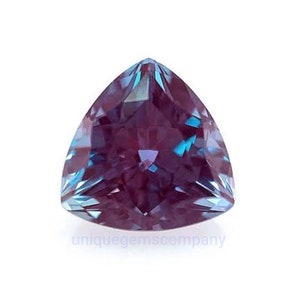 Alexandrite Multi Color Change Faceted Loose Trillion Cut Shape 5MM TO 10 MM Alexandrite June Birthstone For Her Personalized jewelry gifts