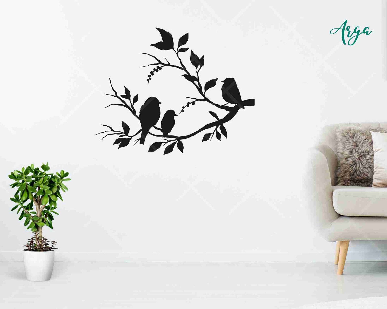 Bird on a Branch Svg Bird Silhouette Birds Svg File Bird - Etsy