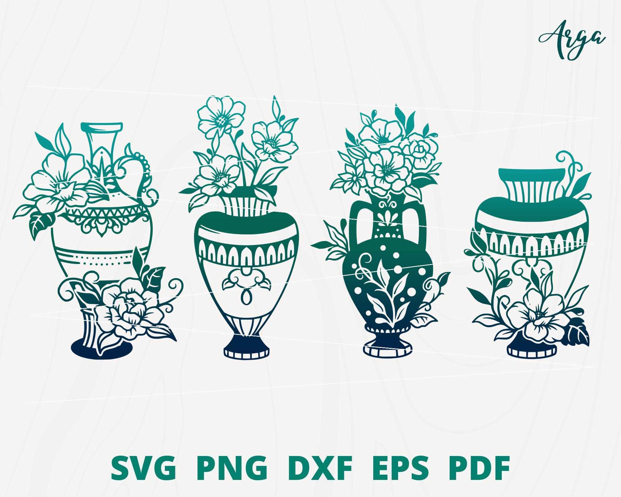 Vase SVG Bundle Flower Vase Svg Flower in Vase Svg Flower Etsy Australia