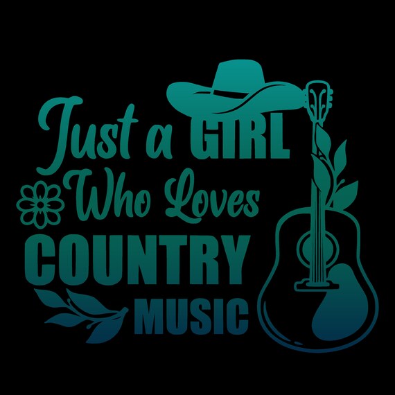 Make-up-Tasche „Just A Girl Who Loves Country Music“ | Sonnenblumen-Gitarre Design, Wasserdicht