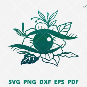 Optometry SVG, Floral eye svg, eye with flower svg, Ophthalmologist svg, Optometry wall decor, optometry T-shirt SVG, floral eye cut file