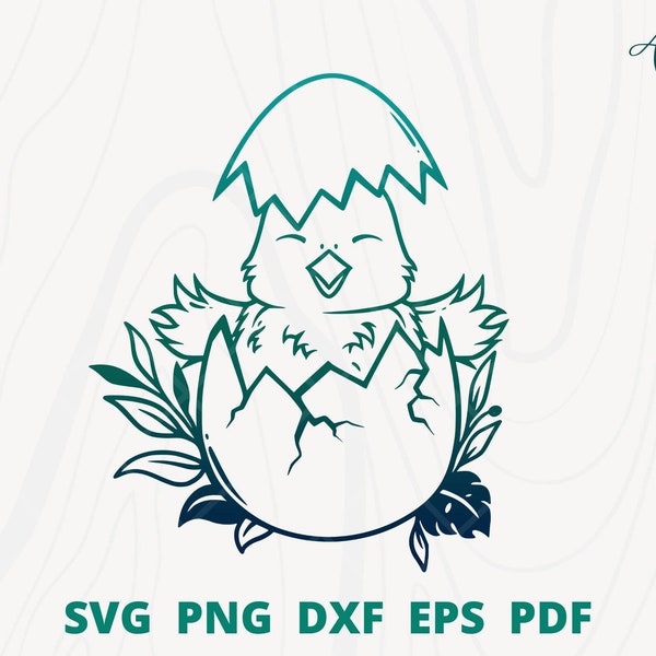 Baby chick on eggs hatch svg, Baby chick svg, hatching svg, egg svg, Baby chick wall decor, laying hens svg, chicken farm sign