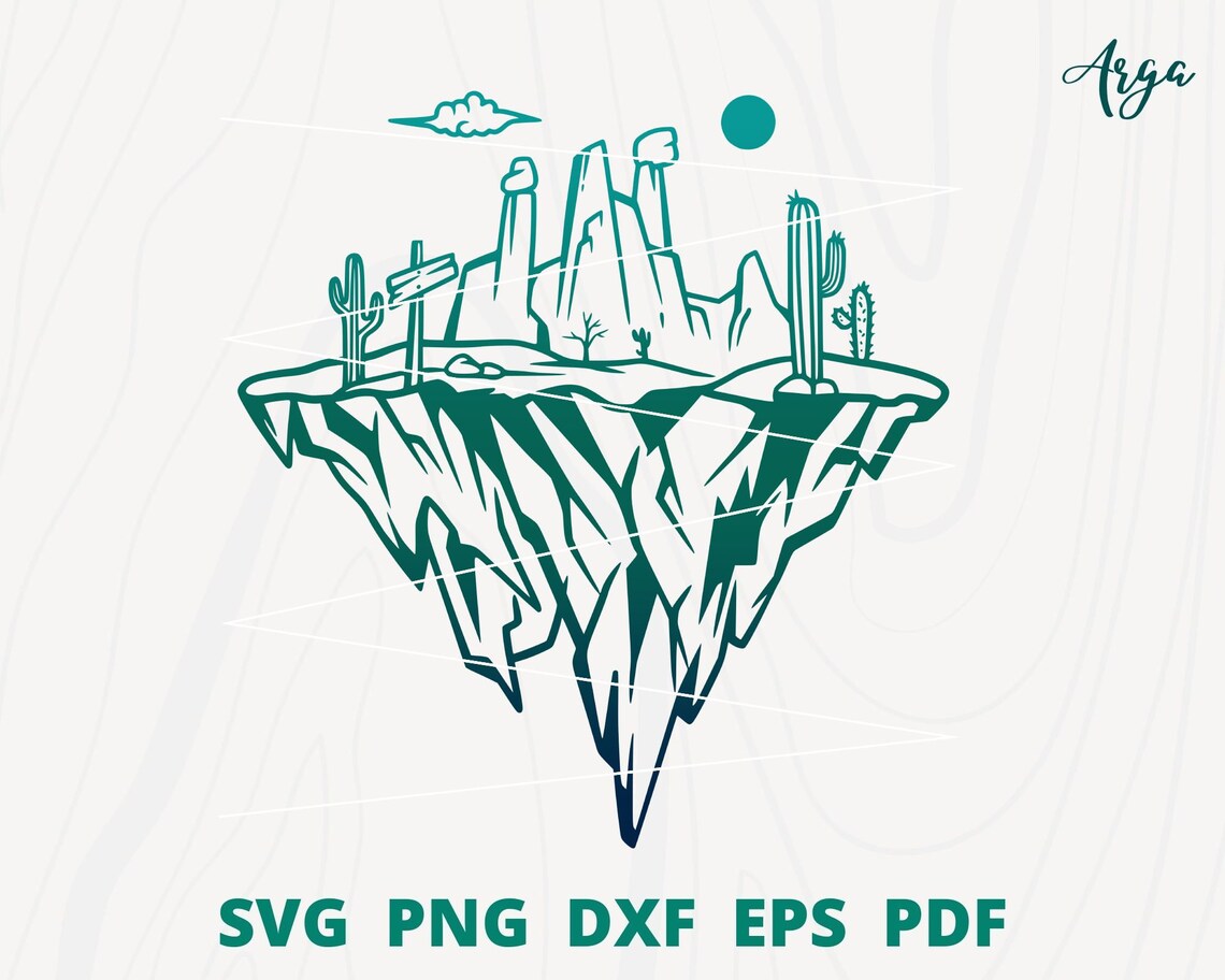 Floating Desert Svg Floating Island Svg Sky Island Svg - Etsy