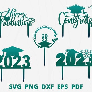 Graduation cake topper svg, class of 2023 cake topper svg, congrats cake topper svg, Congrats grad svg, grad topper svg, cake topper svg.