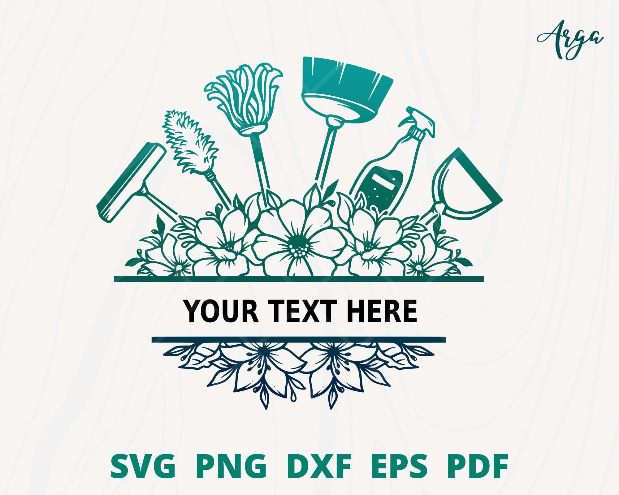 Cleaning Tool Svg 2 Cleaning Service Svg Cleaning Tool Frame Etsy