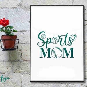 Sportmamma svg, sportmamma png, sportmamma t-shirt, sportmamma klippfil, sportmamma väggdekor, sportmamma svg, mamma sport svg, sportälskare bild 4