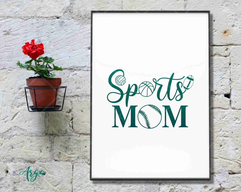 Sportmamma svg, sportmamma png, sportmamma t-shirt, sportmamma klippfil, sportmamma väggdekor, sportmamma svg, mamma sport svg, sportälskare bild 4