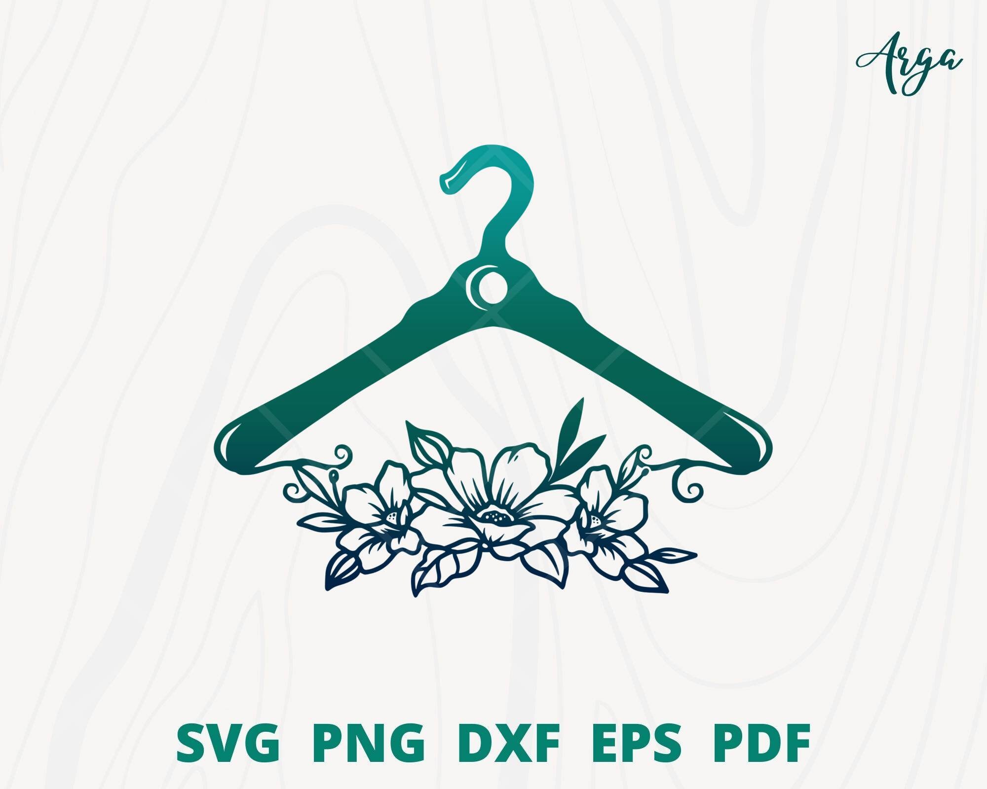Hangers Svg Bundle Floral Hangers Svg Clothes Hanger Svg Etsy
