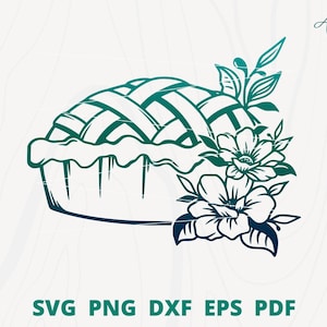Paj svg, äppelpaj svg, mat svg, varm paj svg, blompaj svg, pajklippsfil, bageri svg, snabbmat svg, paj clipart, äppelpaj vektor