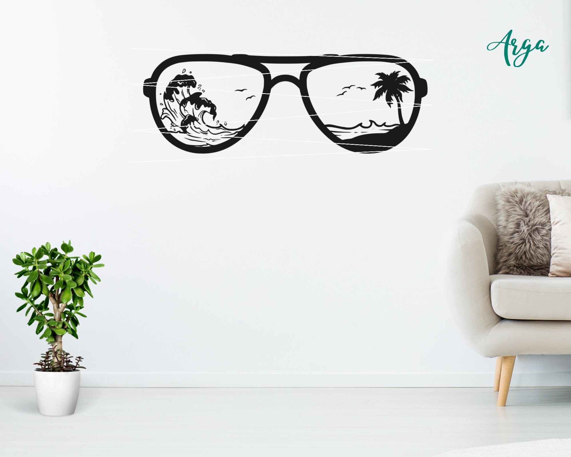 Sunglasses Beach Svg Wave Scene Svg Sunglasses Wave Svg Etsy Canada