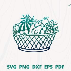 Basket fruits svg, Fruits svg, fruits in the basket svg, fruits wall decor, fruits shop logo, fruits cut file, fruits png sublimation