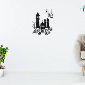 Floral Mosque Svg, Islamic Svg, Ramadan Svg, Mosque Wall Decor, Mosque ...