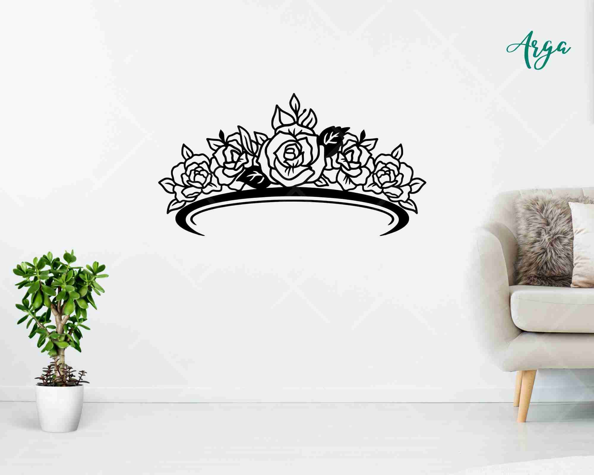 Roses Crown Svg Flower Crown Svg Princess Crown Svg Floral Etsy Canada