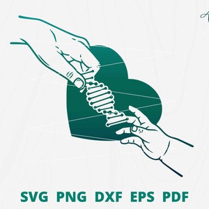 Vatertag SVG, Liebe Vater und Kind Hände svg, DNA Vater mit 1 Kind svg, Vater und Kind svg, Vater mit Kind svg, Baby und Papa.