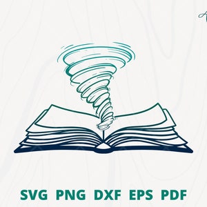 Tornado Book svg, Tornado SVG, Twister svg, Tornado illustration, Tornado Book wall decor, Tornado clip art, Tornado PNG sublimation
