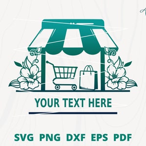 Shop svg, Online Shop Logo, Floral Shop svg, Einkaufswagen svg, Shop Logo, Online Shop Symbol, Shop Zeichen svg, DIY Shop Logo