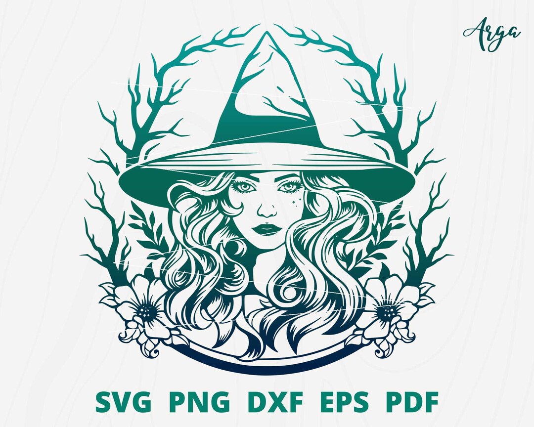 Blume Hexe svg Hexe svg hübsche Hexe svg mystische Hexe - Etsy.de