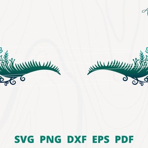 Floral Eyelashes svg, EyeLashes svg, Beauty Salon logo, Eyelashes with flower, Eyebrow svg, Eyelashes Cut file, Women Eye svg