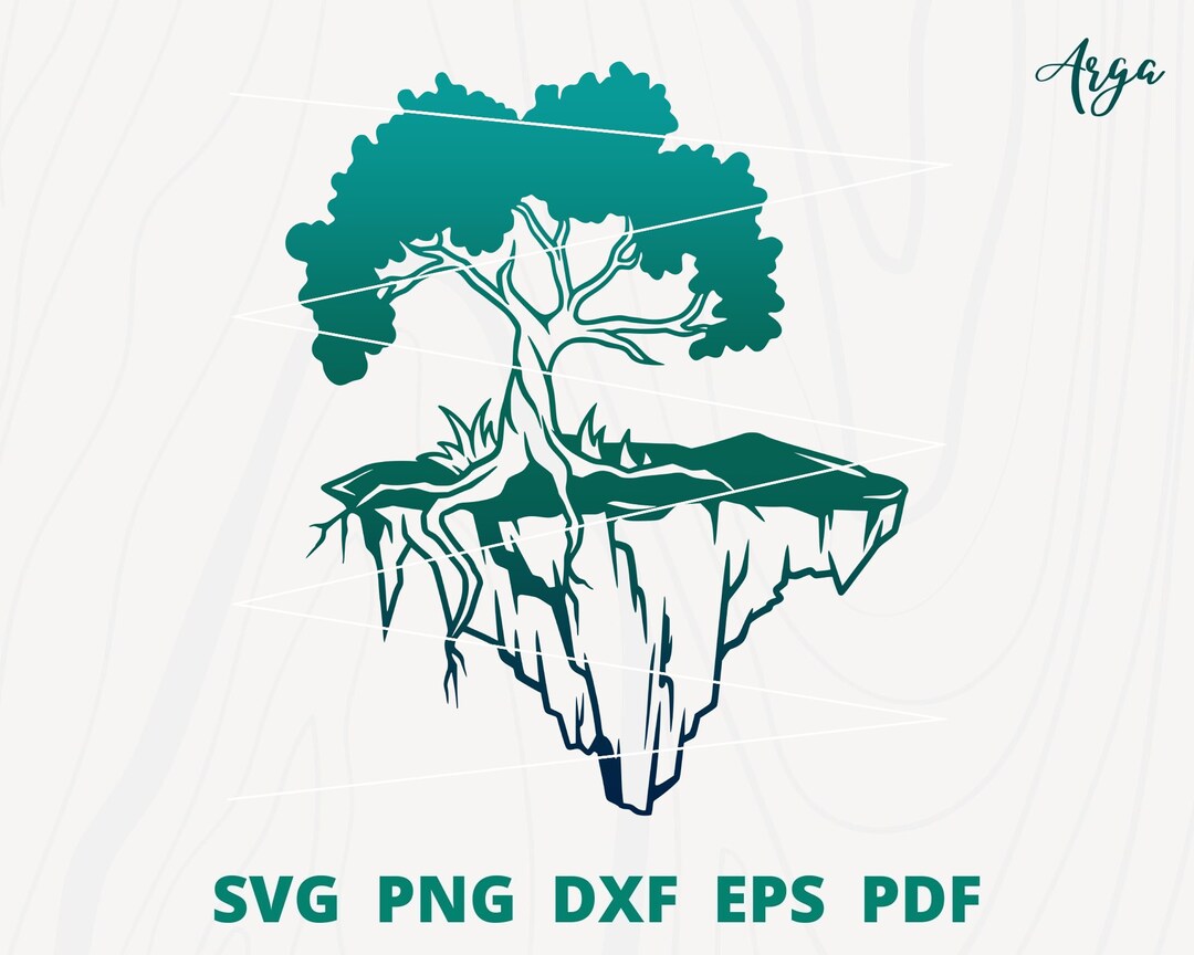 Floating Tree Svg, Floating Island Svg, Sky Island Svg, Tree in the Sky
