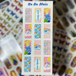 Pastel Bears Nail Decals / Waterslide Decals