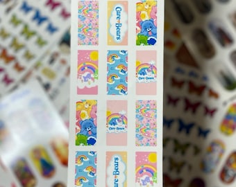 Décalcomanies à ongles pastel ours/décalcomanies pour toboggans