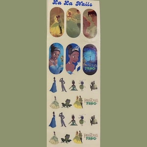 Princess & Frog Nail Decals / Waterslide Decals