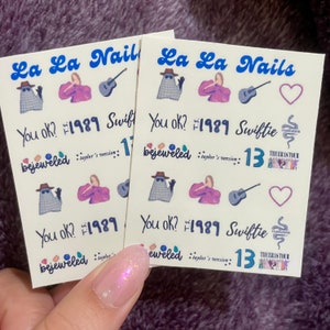 Swift Mini Nail Decals / Waterslide Decals