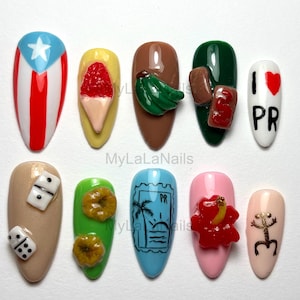 Puerto Rico Press On Nails