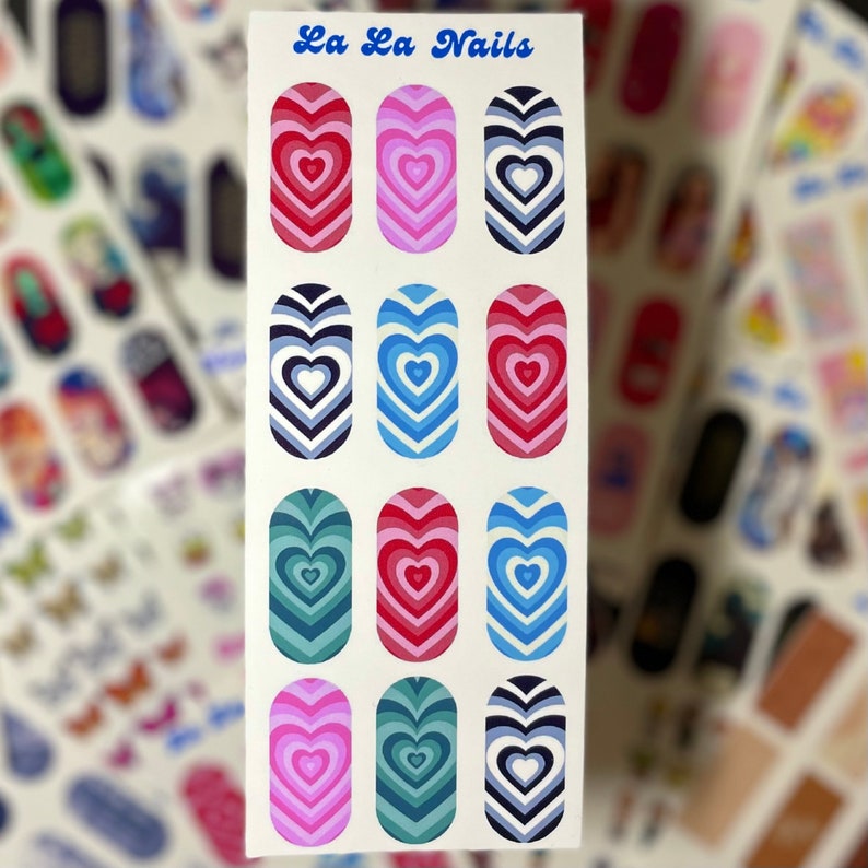 Powerpuff Hearts Nail Decals / Waterslide Decals Etsy