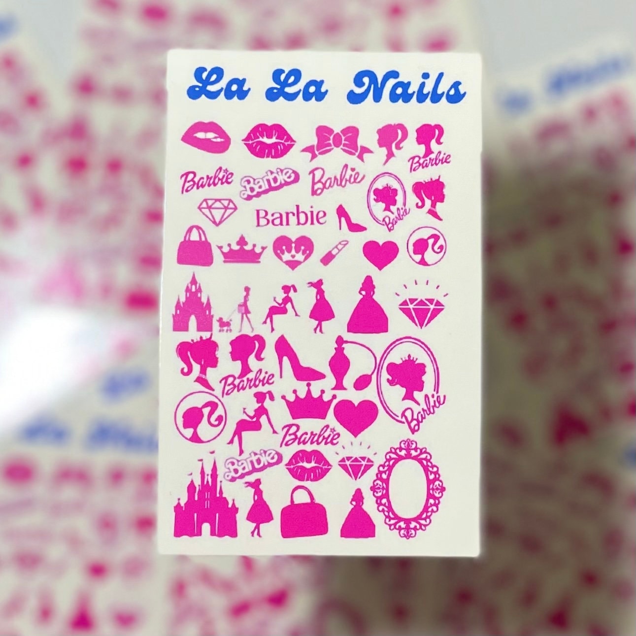 6 Sheets LV Barbie Nail Stickers