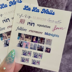 Swift Eras Mini Nail Decals / Waterslide Decals