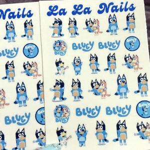 Blue Dog Mini Nail Decals/ Waterslide Decals