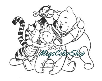 550 Coloring Pages Pooh Bear And Friends  Best Free