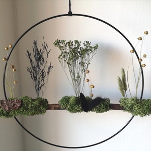 Wall decoration Window decoration Dried flower ring Cool forest air