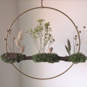 Wall decoration window decoration dried flower ring forest scent