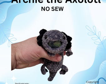 Archie The Axolotl stress ball crochet pattern PDF