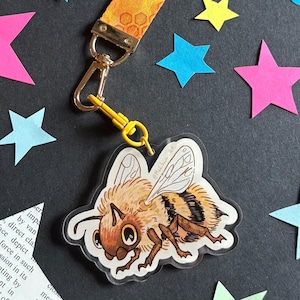 bee lanyard keychain