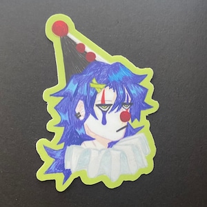 Clown head sticker