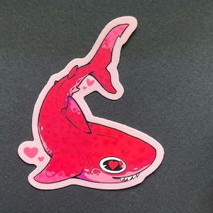 Valentine’s Day shark sticker 2
