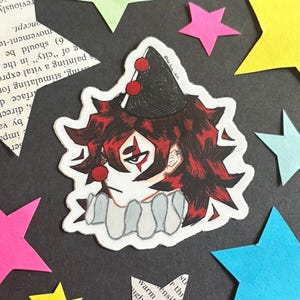 red clown sticker