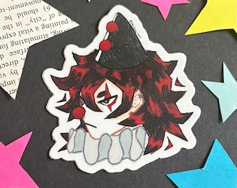 red clown sticker