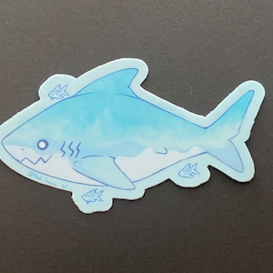 blue shark sticker