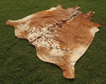 Real Cowhide Rug Brown and White Cowhide Rug Brazilian Cowhide Rug Hair on Hide Cowhide Rug Genuine Cowhide Rugs