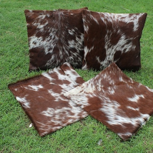 Cowhide Pillow Covers Brown And White Cowhide Pillow Covers 16 x 16 Hair On Cowhide Pillow Cover Set Of 2 Real Cowhide Cushion Cover