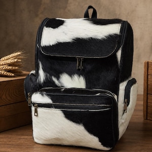 Cowhide Backpack Leather Cowhide Backpack Women Western Leather Backpack