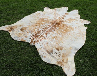 Genuine Cowhide Rug Brazilian Cowhide Rug Salt & Pepper Cowhide Rug Hair on Hide Rug Speckled Cowhide Rug