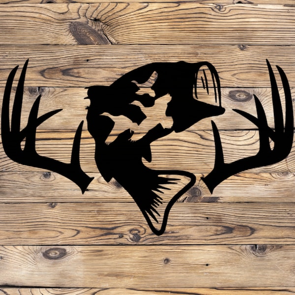 Deer Hunting, Bass Fishing, Duck Hunting SVG, PNG JPG, Flying Ducks, Deer Antlers, White Tail Deer, Largemouth Bass Instant Download